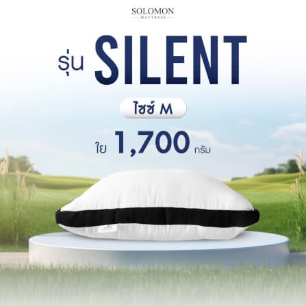หมอนหนุนสุขภาพ SIZE M SOLOMON ใย 1,700 คุณภาพพรีเมียม รุ่น SILENT_8